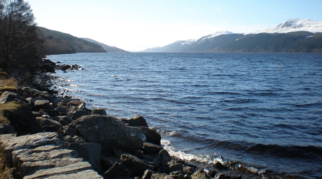Winter sunshine on Loch Ness Loch Ness from B852 near Inverfarigaig looking towards Fort Augustus end