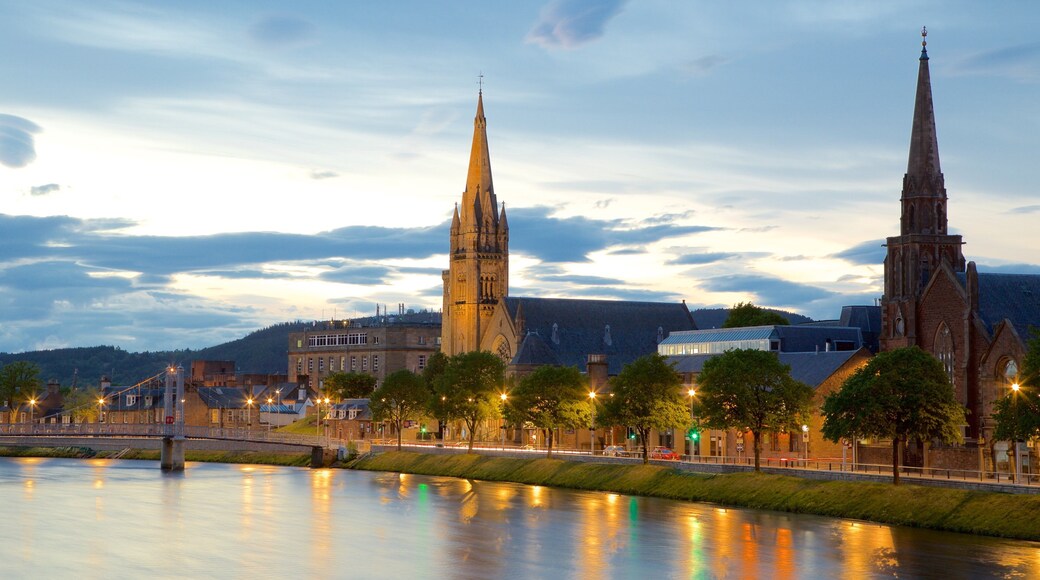Inverness which includes a river or creek, heritage architecture and heritage elements