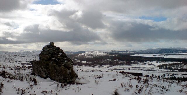 Meall Mòr - Strathnairn View from the top of Meall Mòr on a snowy March day