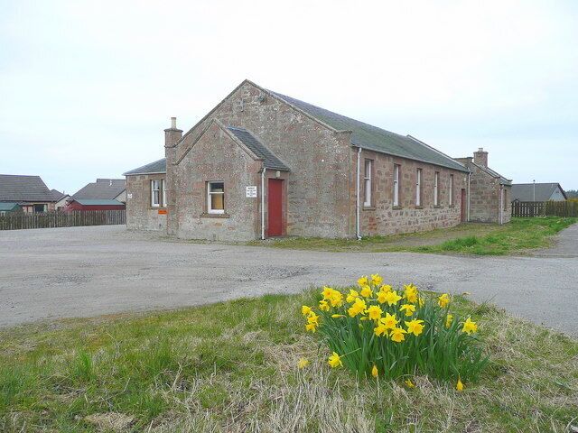 Croy village hall Standing at the east end of the village.