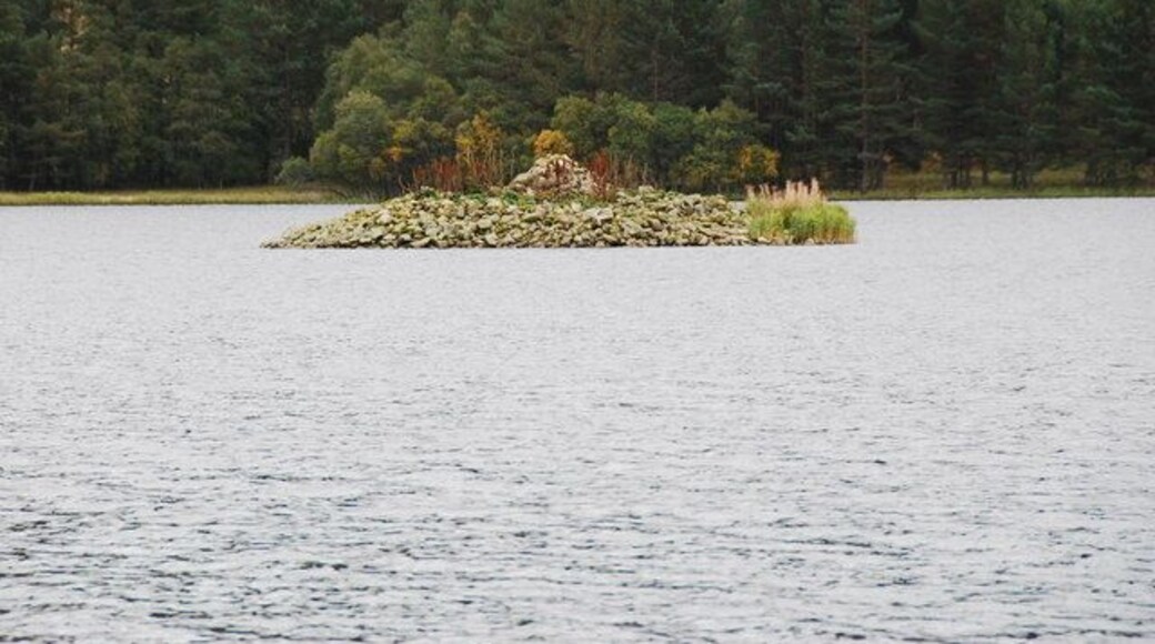 Eilean nan Clach This tiny island is near to the other island with the Monument on in Loch Moy.