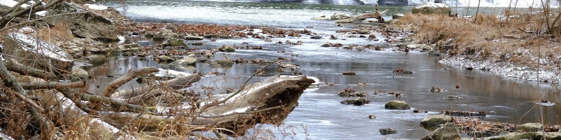 A wonderful upper and lower falls. A drop in temperatures created some icy drops