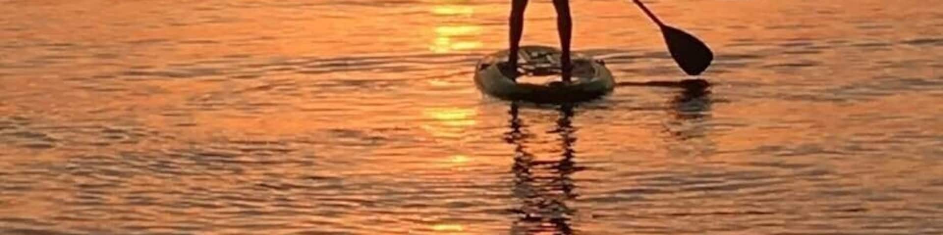 Paddling off into the Minnesota sunset at Green Lake #adventure #adventurephotocontest