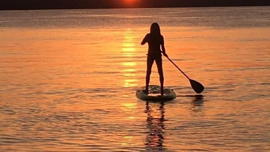 Paddling off into the Minnesota sunset at Green Lake #adventure #adventurephotocontest