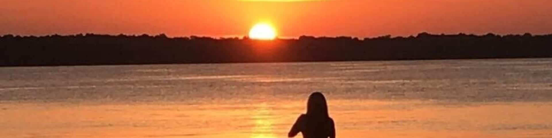 Paddling off into the Minnesota sunset at Green Lake #adventure #adventurephotocontest