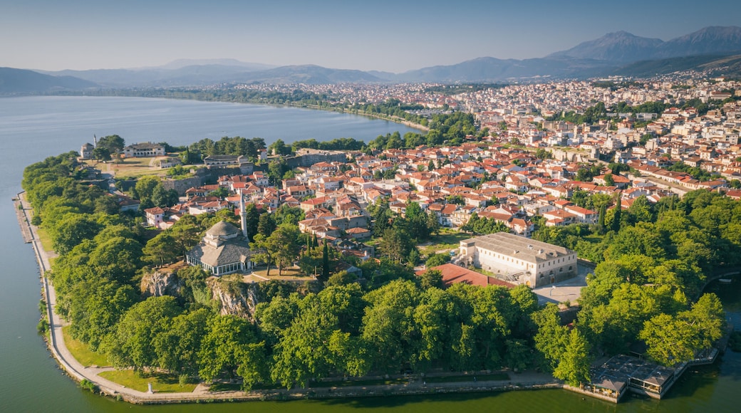 Ioannina (Yannena) on the shore of Lake Pamvotis in Epirus, Greece