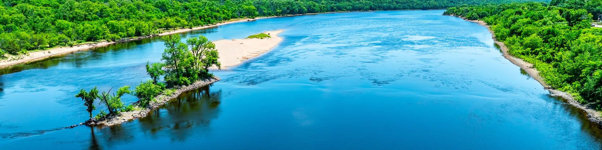 Drone view of Wisconsin River 2