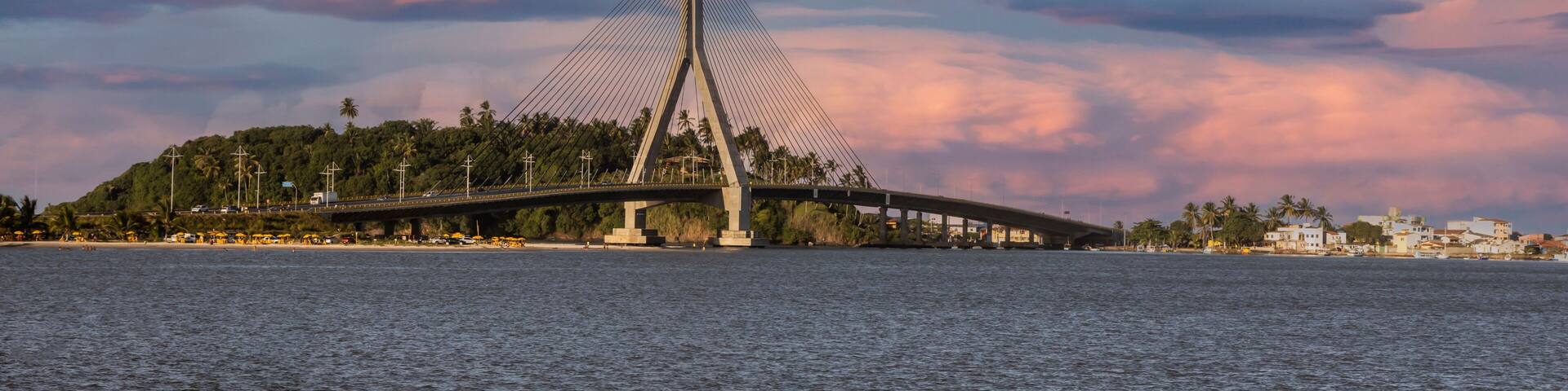 Beautiful Sunset in front of Ilhéus-Pontal Bridge.