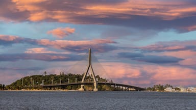 Beautiful Sunset in front of Ilhéus-Pontal Bridge.