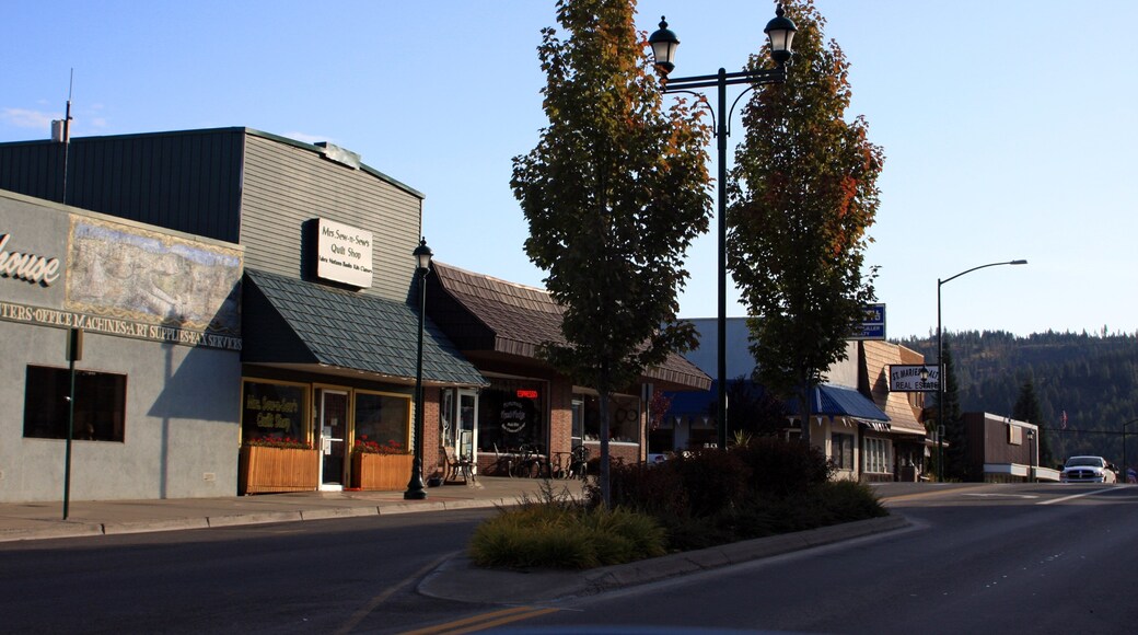 St. Maries featuring street scenes