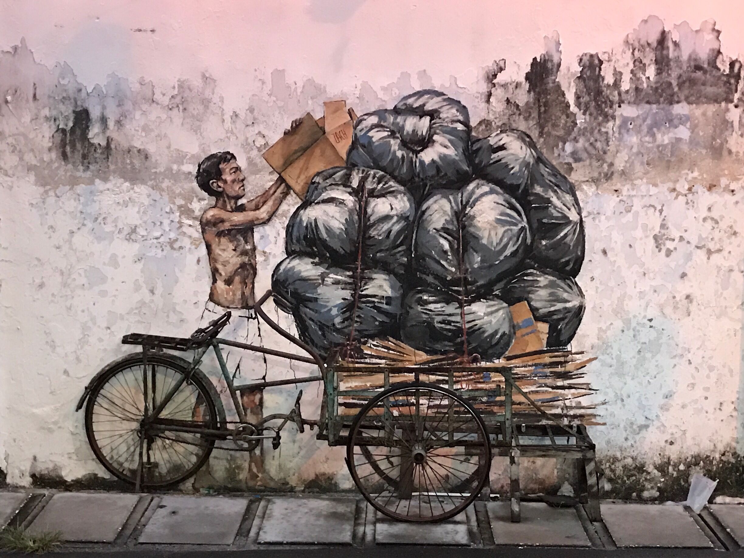 Old Town Relives nostalgia with Trishaw - The Art of Old Town by Ernest Zacharevic 
