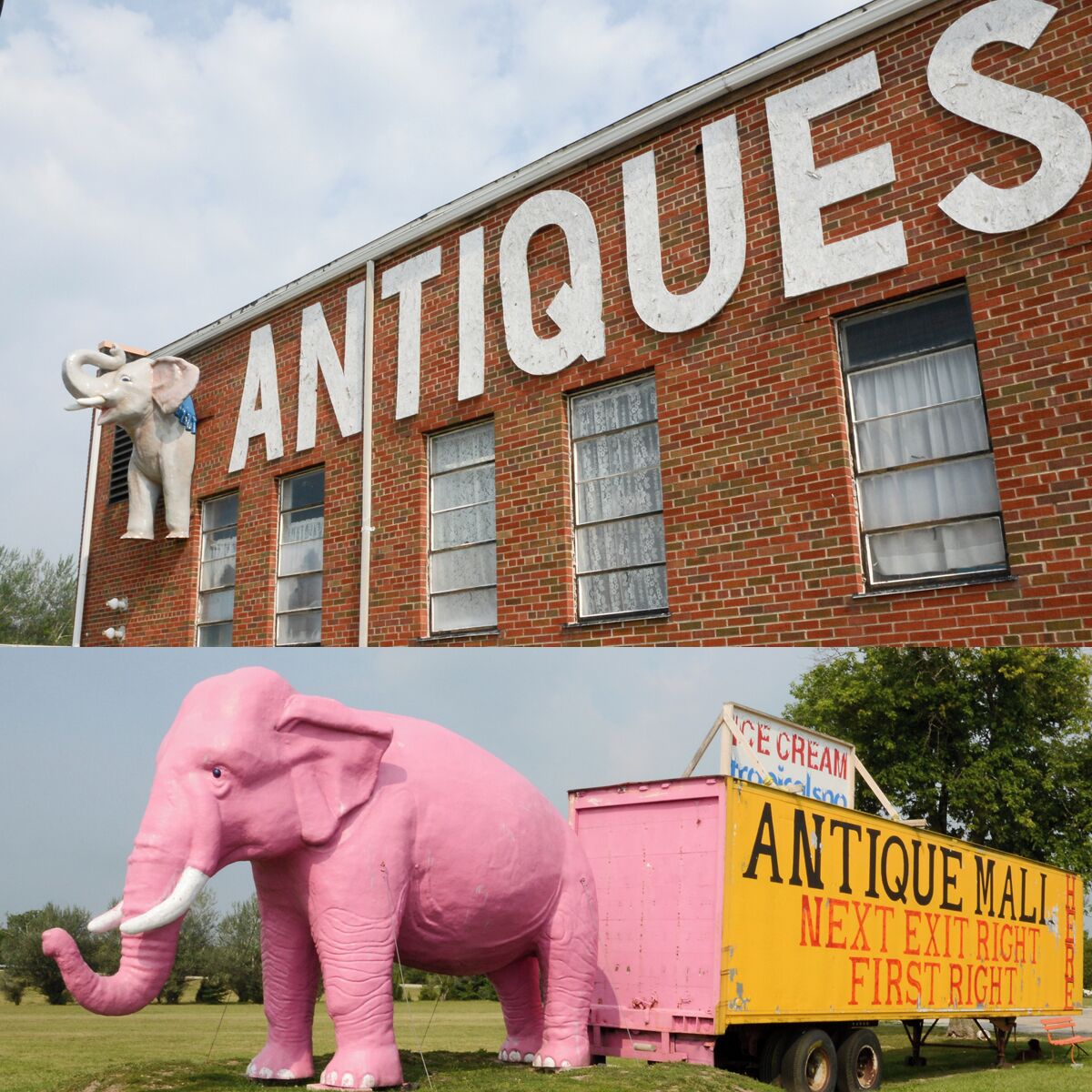 Mini Takes the States 2014 Road Rally St. Louis to Chicago Leg: 

Roadtrip / Roadside Cheese Overload ! 

Flying saucer house, muffler man, giant pink elephant, twistee treat building and all that is just in yard... go inside for vintage cool stuff overload. Have some ice cream and browse. 

#roadtrip #MTTS2014 #minitakesthestates #go11 #vintage