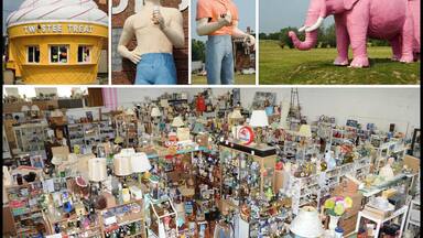 Mini Takes the States 2014 Road Rally St. Louis to Chicago Leg:
What a roadside bonanza !
This is the stuff of roadtrips -Muffler man, giant pink elephant, flying saucer house. Twistee treat building and all that is just in yard... go inside for vintage cool stuff overload. Have some ice cream and browse.
#MTTS2014 #minitakesthestates #go11 #vintage #roadtrip