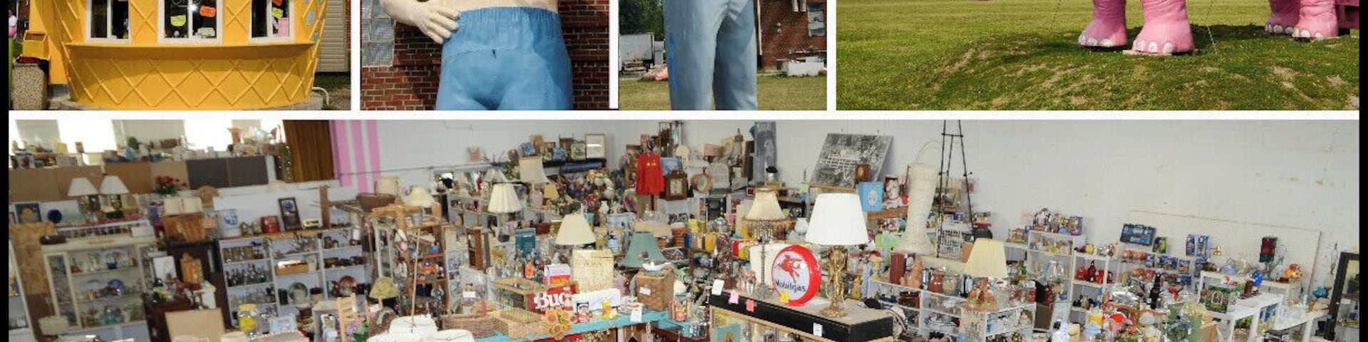 Mini Takes the States 2014 Road Rally St. Louis to Chicago Leg:
What a roadside bonanza !
This is the stuff of roadtrips -Muffler man, giant pink elephant, flying saucer house. Twistee treat building and all that is just in yard... go inside for vintage cool stuff overload. Have some ice cream and browse.
#MTTS2014 #minitakesthestates #go11 #vintage #roadtrip