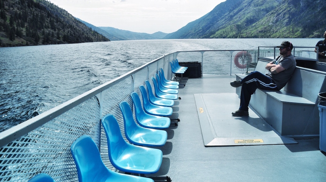 OUR || boat adventure to Stehekin and the North Cascades. The most remote place in the U.S. only accessible by boat and/or seaplane . There is no road access to Stehekin, though roughly 22 miles of road exist there (it's Lake Chelan 😉 ) It is reachable by passenger ferry -the Lady of the Lake, by foot (hiking) over the Cascade Pass, by private boat from Chelan, or by floatplane. The vehicles in Stehekin have been barged there on Lake Chelan. Best places are untouched by civilization if you ask me #travel #outdoor #adventure