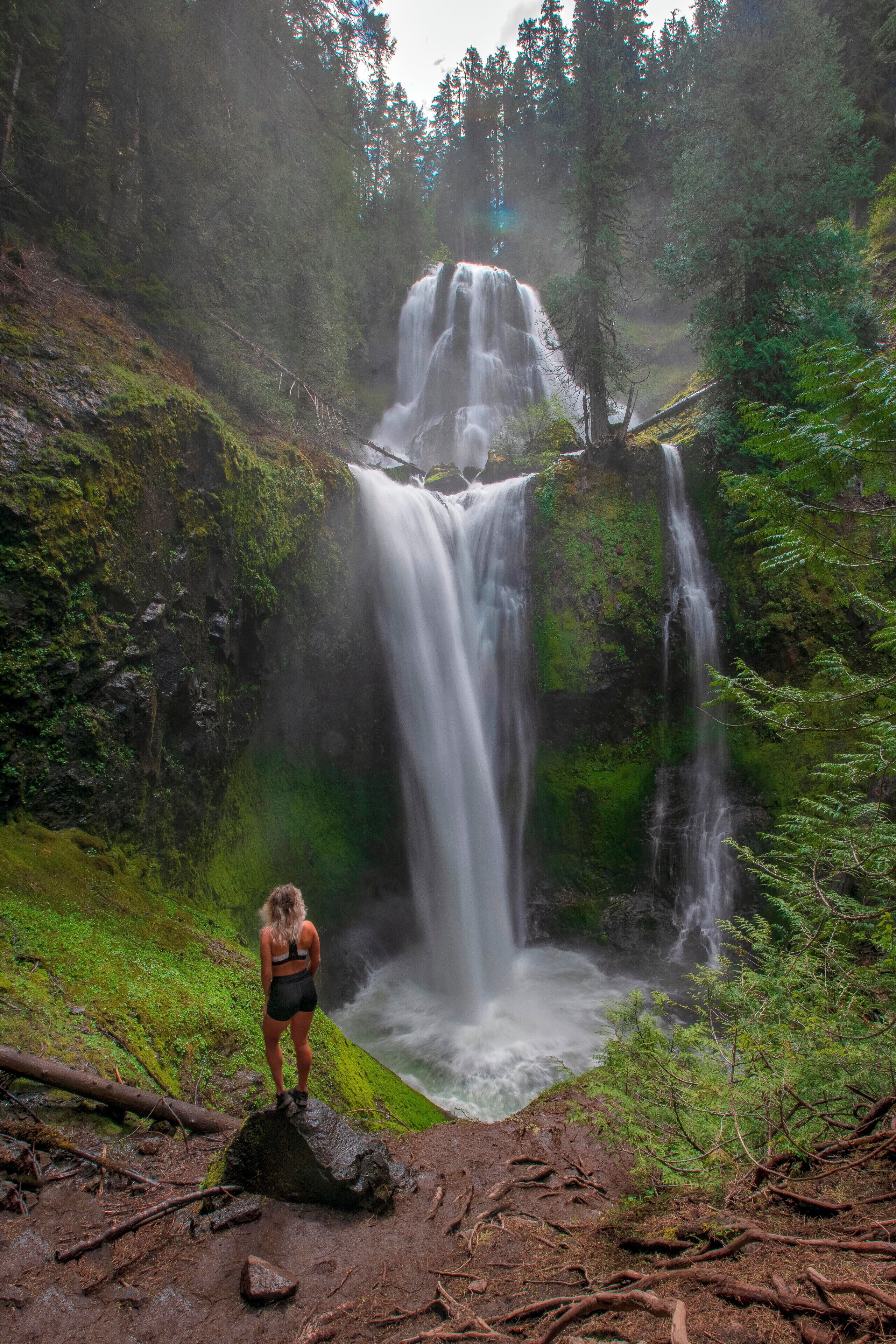 If you are a fan of the calming effects of waterfalls the Columbia Gorge is where to find your peaceful inner self. Although the Gorge was devastated by fire in 2017 and many iconic waterfalls are still off limits, there are abundant pristine locations still accessible.
Falls Creek Falls is located on the Washington side of the Columbia Gorge North of Carson. It is a  1.7 mile moderate hike to the falls. Continue up the Wind River Hwy. for incredible views of Mt. Saint Helen at McClellen view point. or have lunch in Carson at Backwoods Brewing for delicious pizza and brews.
#greatoutdoors
