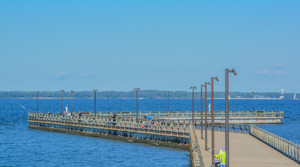 Matapeake Fishing pier on the Chesapeake Bay in,Stevensville, Queen Anne's County, Maryland