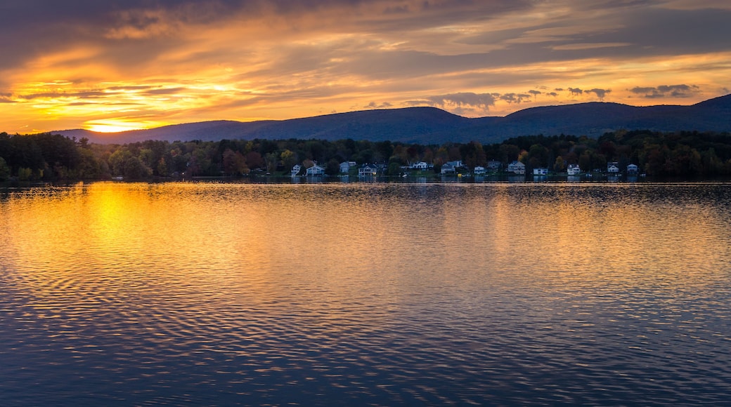 Sunset over a Lake in the Berkshires, Western Massachusetts