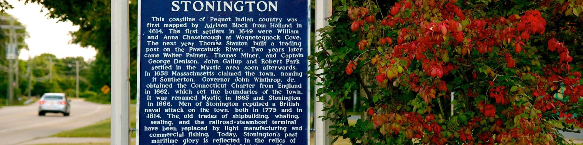 Stonington showing signage