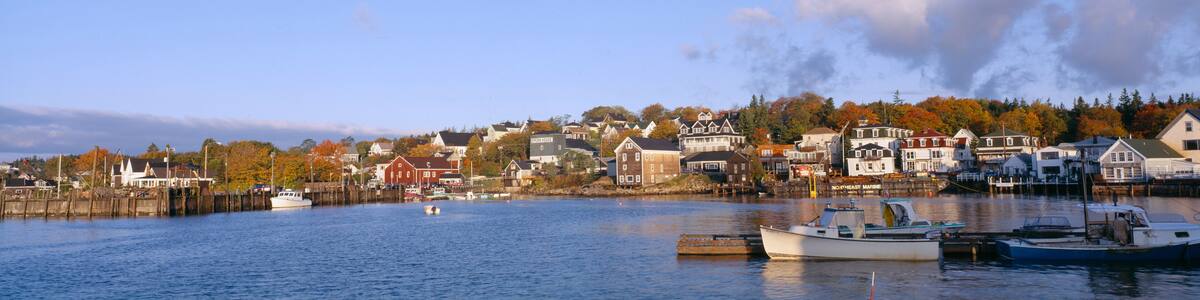 Lobster Village in Autumn, Stonington, Maine
