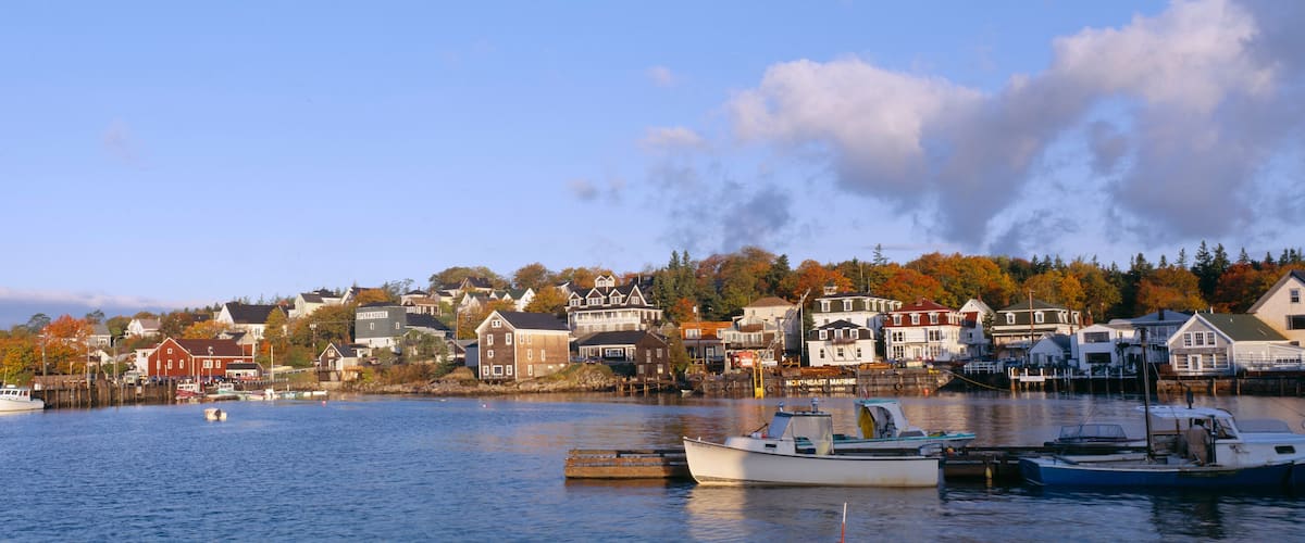 Lobster Village in Autumn, Stonington, Maine