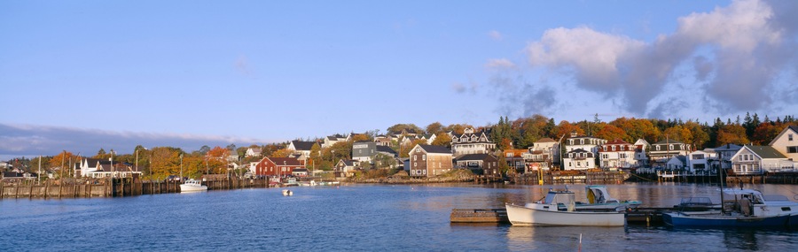 Lobster Village in Autumn, Stonington, Maine