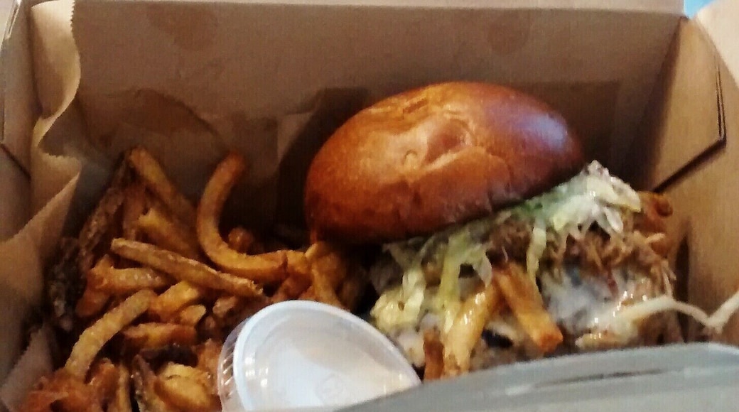 #foodie #restaurant #food #craftbeer Do yourself a favor and order the Bensanity. It's simply amazing. Pairs well with Mother Earth beers. In fact, they keep a menu right there at the bar. Genius!