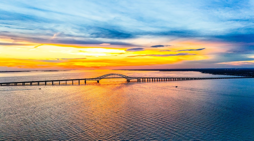 Robert Moses Causeway Bridge over the Great South Bay Sunset West Islip, NY