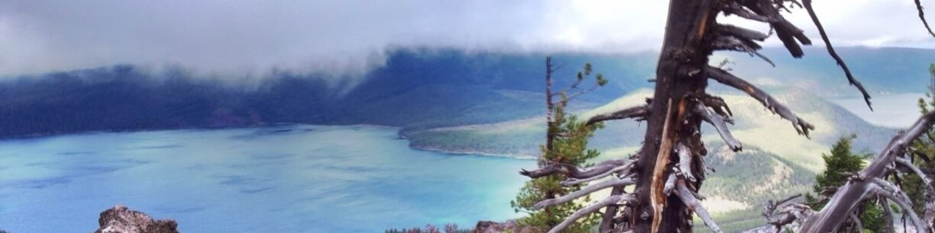 Paulina Lake is actually a volcanic crater and at 249 feet, one of the deepest. Taken from Paulina Peak over 7200 feet elevation.