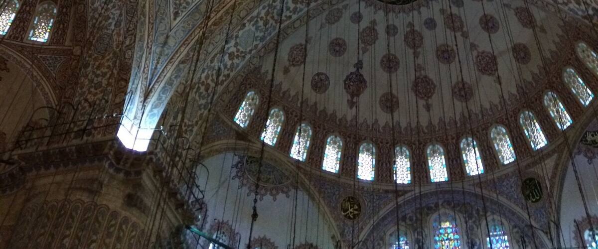 The beautiful interiors at the blue mosque #StunningStructures