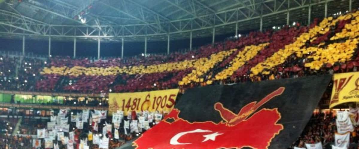 Galatasaray funs demostration before derby match in TurkTelecom ARENA stadium in İstanbul February 22 / 2014
