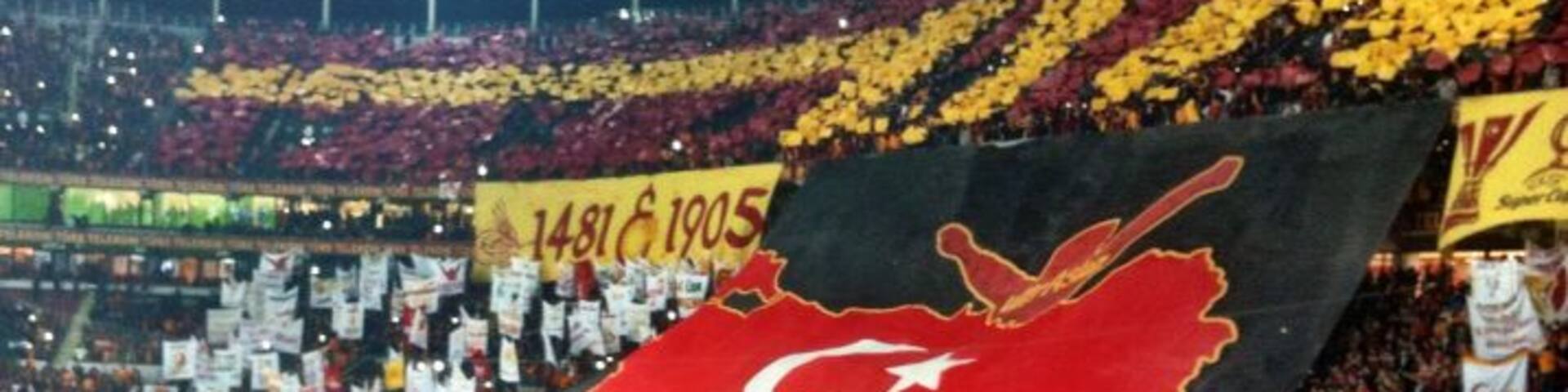Galatasaray funs demostration before derby match in TurkTelecom ARENA stadium in İstanbul February 22 / 2014