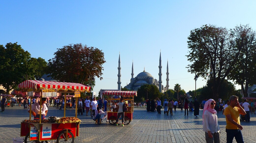 The square in between Agia Sofia and the "Blue Mosque" is the perfect spot for listen to the Call for Prayers.