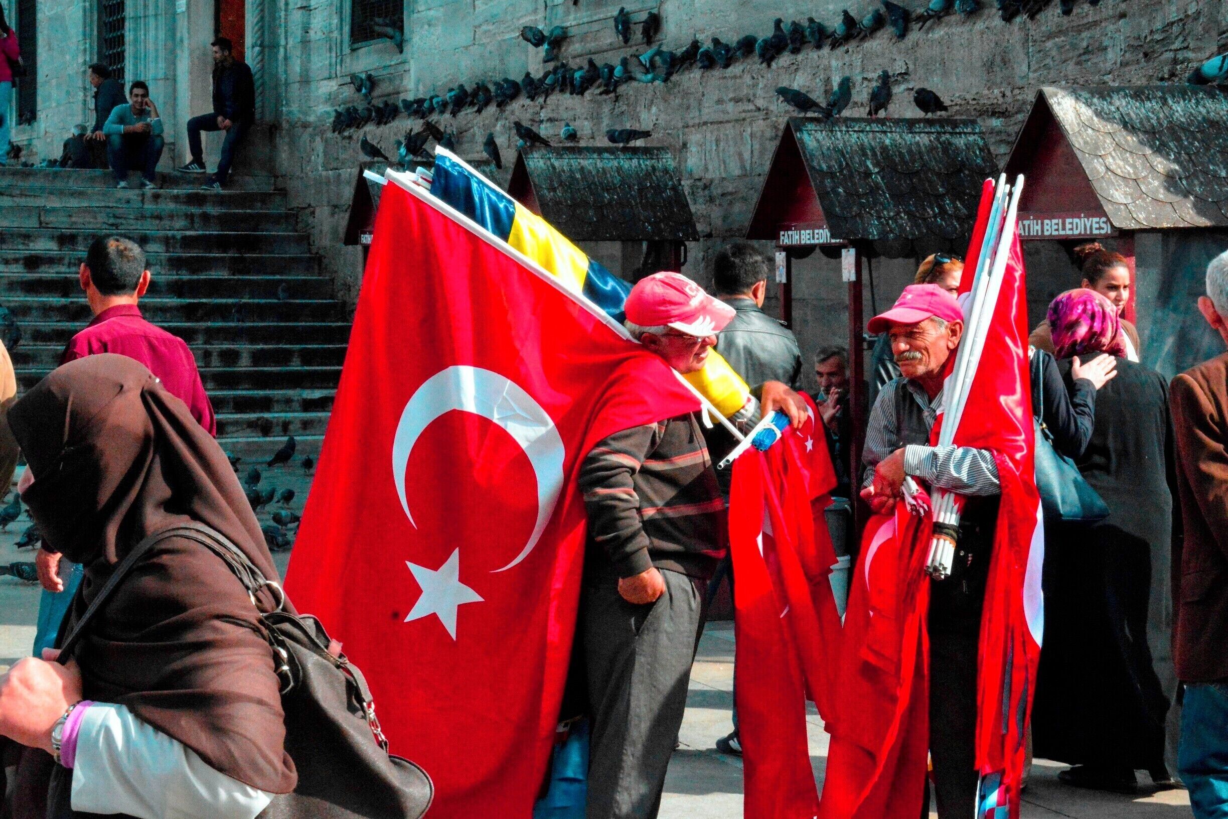 Outside the Spice Market, Istanbul.