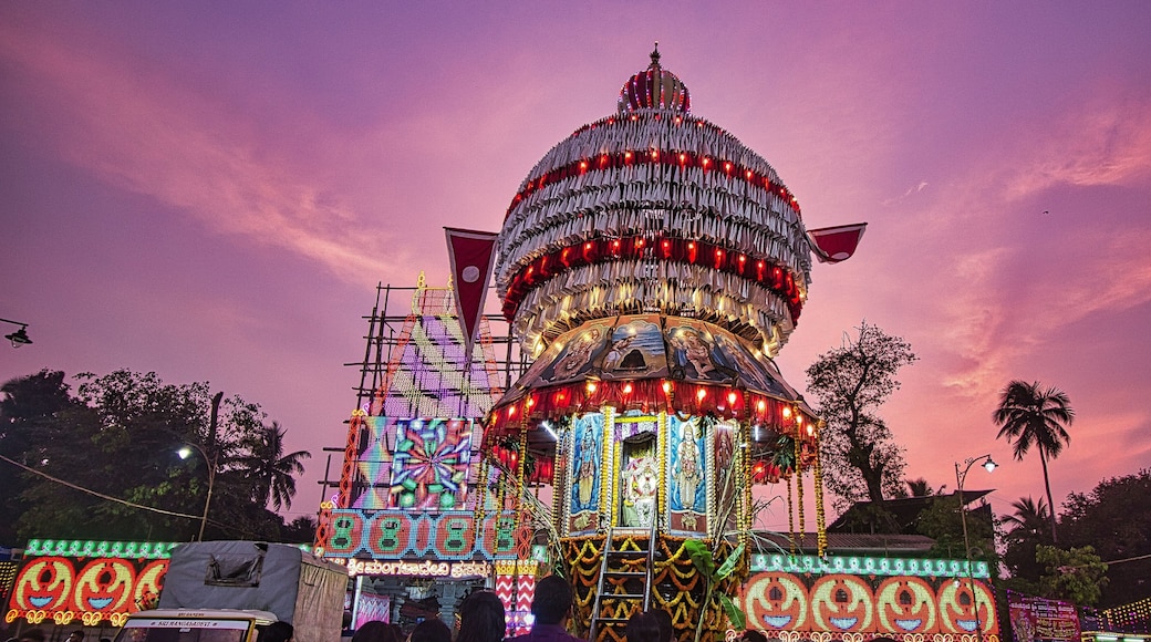 Dussehra celebrations, Beautiful evening, Mangaladevi Temple, Mangalore, Karnataka, India