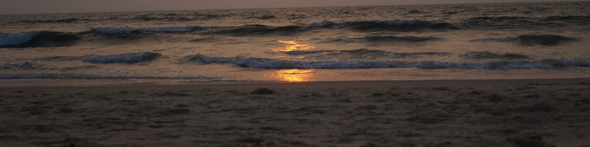 Sunset view at Panambur Beach Karnataka.