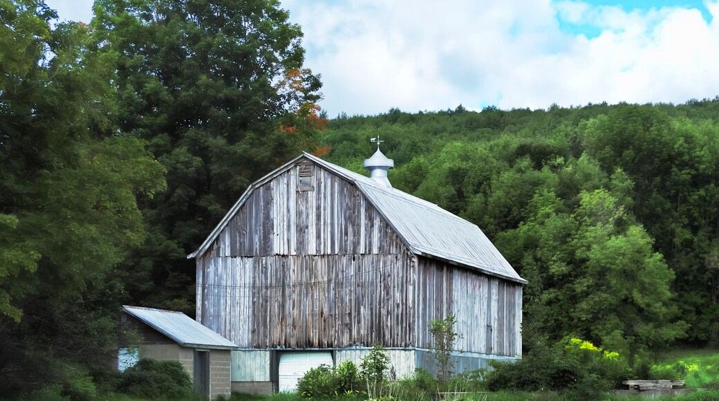 Barn and farmland in the Adirondacks