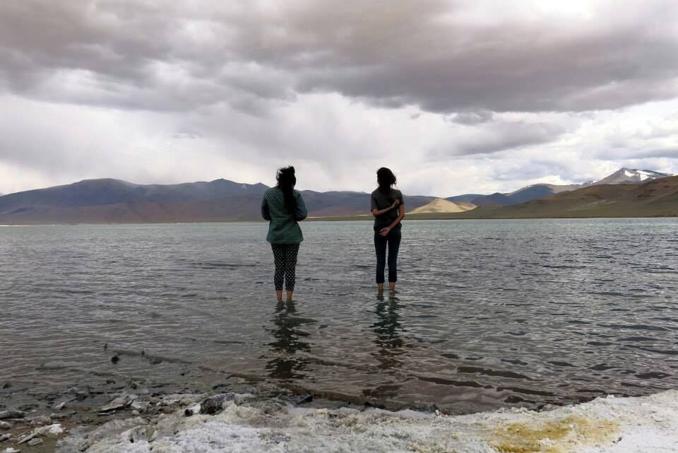 Tso Kar is a salt lake in the Changthang plateau, Eastern Ladakh. Although the water is desperately freezing in summer at 15200ft above sea level, the white salt deposits around the shore offer a natural scrub for your travelling feet! 

Changpa (name for people of the Changthang plateau means 'northeners' in Tibetan) are nomadic pastoralists who inhabit the area