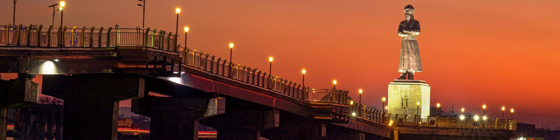 Swami Vivekananda Memorial at sunrise, located at Ranchi, Jharkhand Tourism