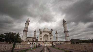 This wonderful monument is commonly known as the "Mini Taj Mahal". It is located in Aurangabad, Maharashtra, the tourism capital of the state. It is not as large of a complex as the Taj Mahal, but it will certainly be less crowded as well.