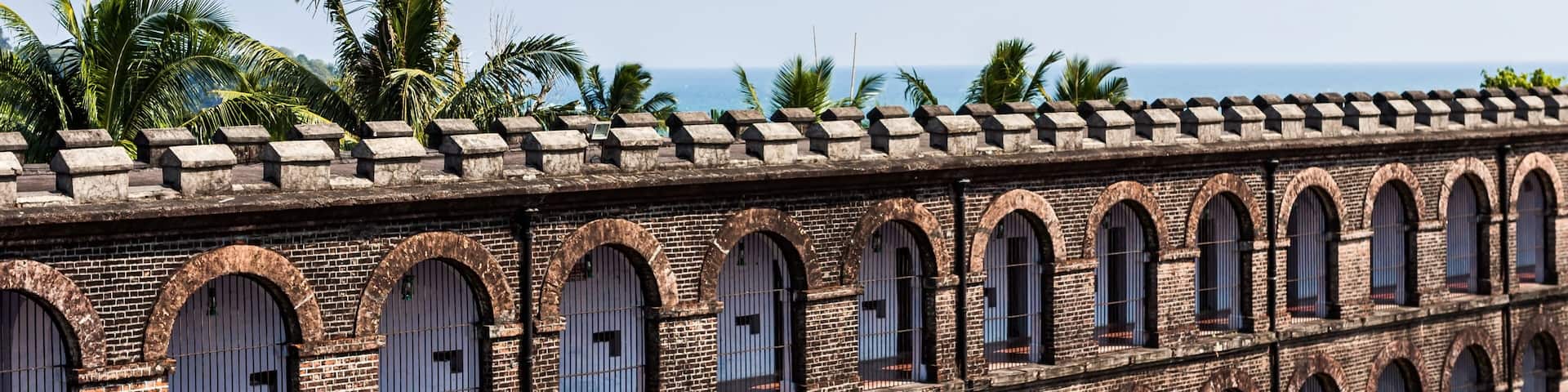 Cells at Cellular Jail, also known as Kala Pani. Colonial prison near Port Blair at Andaman Islands, India.