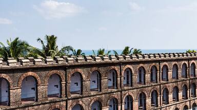 Cells at Cellular Jail, also known as Kala Pani. Colonial prison near Port Blair at Andaman Islands, India.