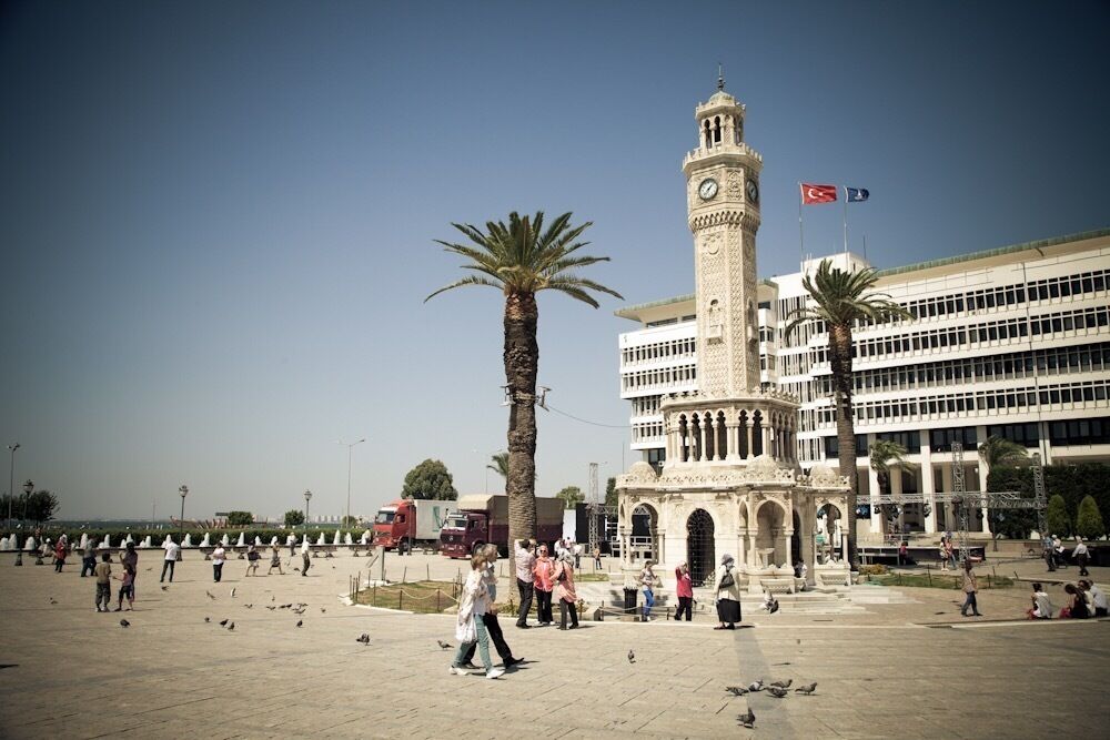 Old clock tower in Izmir.
