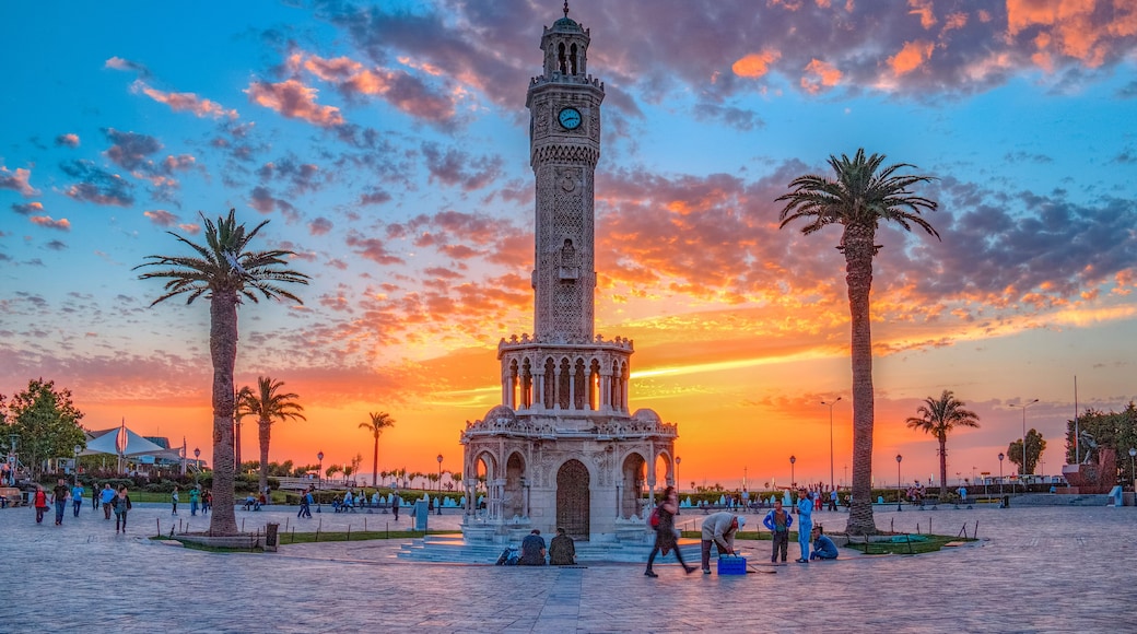 Clock tower, on Konak Square in Izmir, Turkey ,