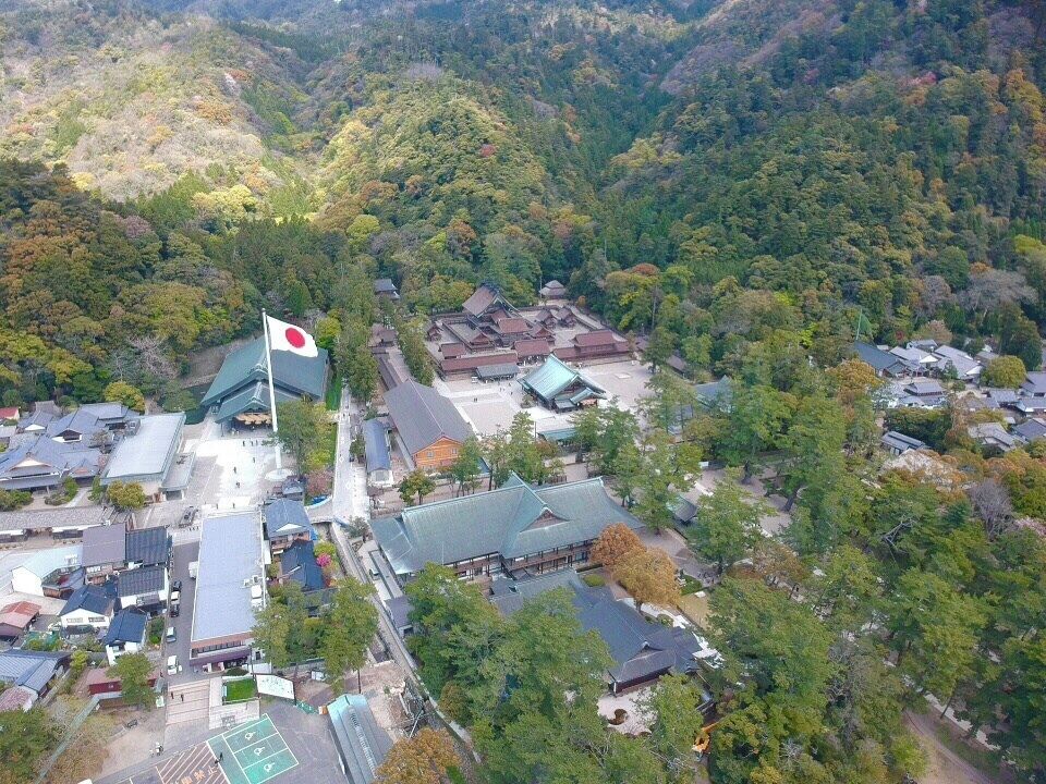 Drone view of the Izumo shrines area 