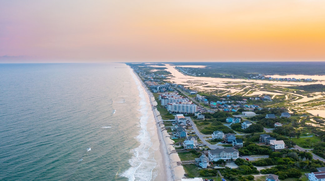 Aerial View of North Topsail Beach looking South