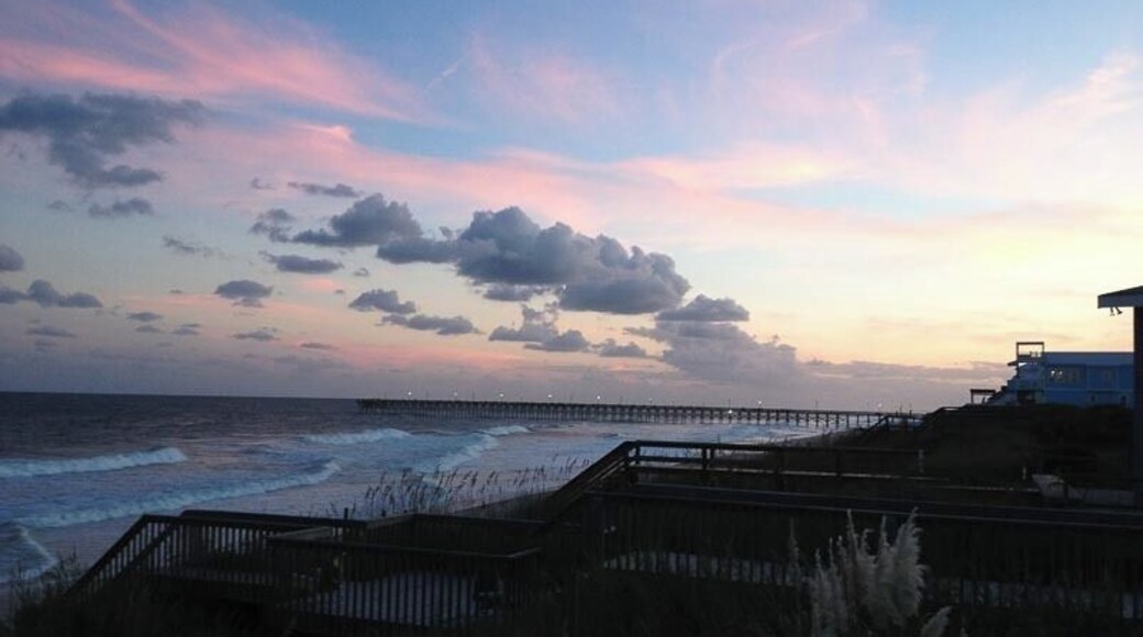 Pink swirls light up the sky in Topsail