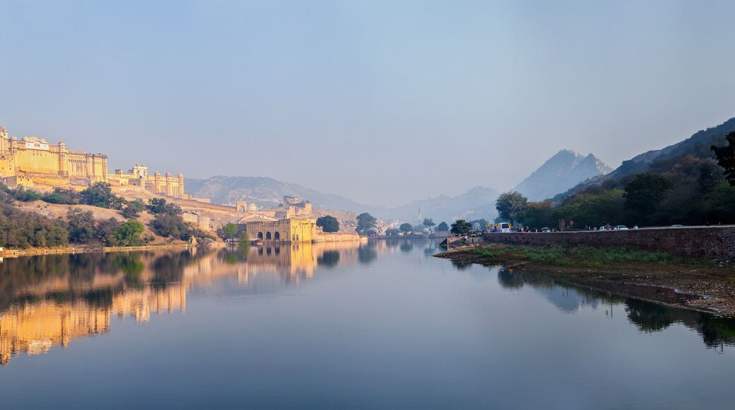Panorama of Amer (Amber) fort, Rajasthan, India