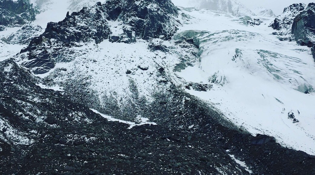 Hampta pass trek. View from top of Hampta Pass
