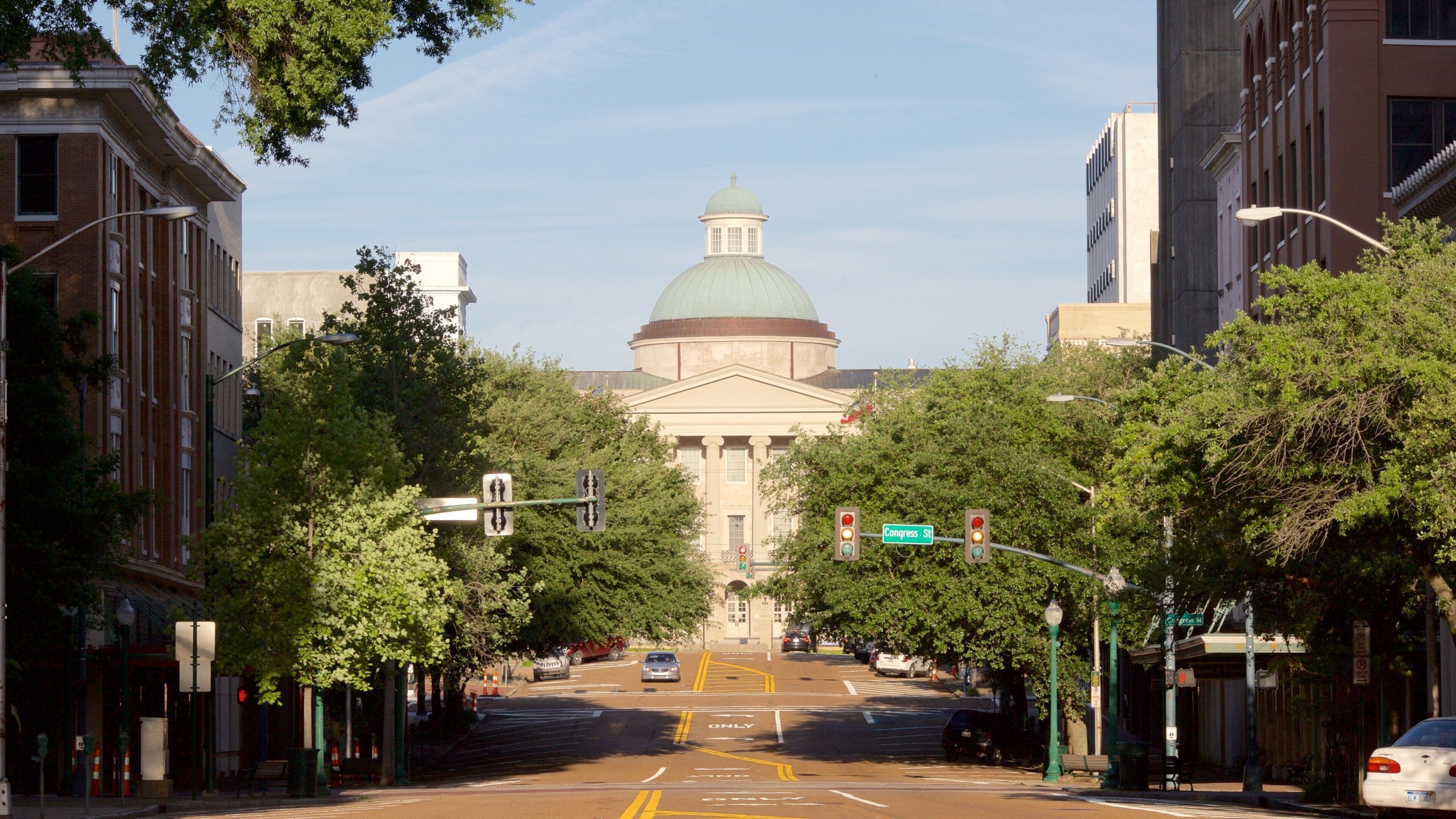 Jackson que incluye una ciudad, un edificio administrativo y imágenes de calles